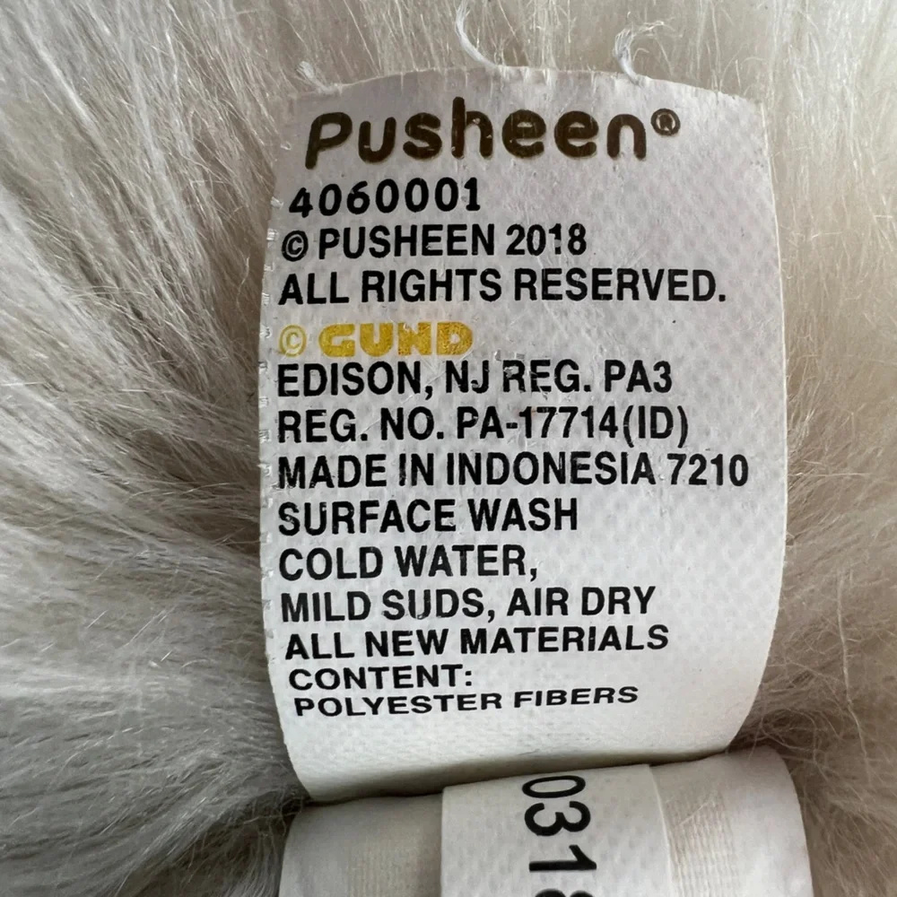 Gund Pusheen POM KEYCHAIN Plush Backpack Clip 4-Inch Cat Kitty 2018 - Picture 3 of 9